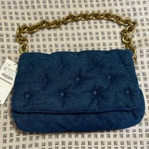 New Zara Quilted Blue Denim Shoulder Bag!!🔥🔥🔥